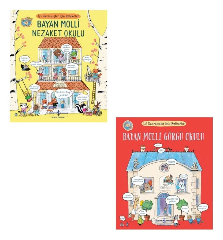 Bayan Molli Seti 2 Kitap (Bayan Molli Nezaket Okulu + Bayan Molli Görgü Okulu)