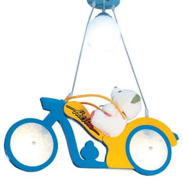 Mavi Renk Motorsiklet Model Çocuk Odası Avizesi