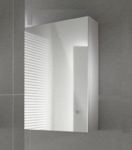 Tek Kapaklı Aynalı Banyo Dolabı Üst Modülü Beyaz