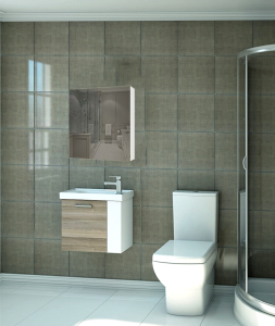 Banyo Dolabı Seti 50 cm Lavabo, AltDolap, ÜstDolap SET