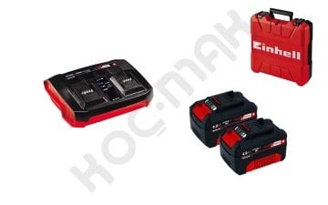 Einhell 18V 4Ah Çift Akü ve Power-X-Twincharger Ikili Şarj Cihazı - Çantalı Set -