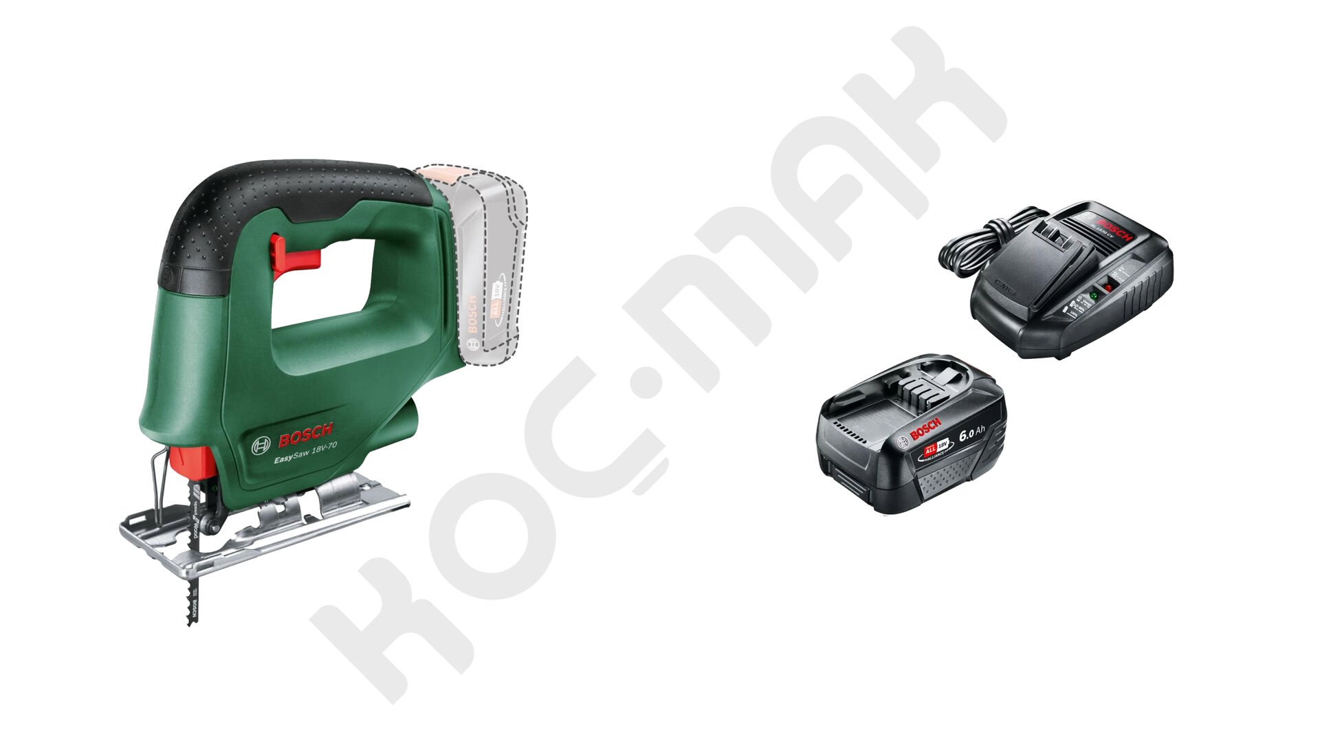 Bosch EasySaw 18V-70 Akülü Dekupaj Testeresi 18V 6 Ah Akülü