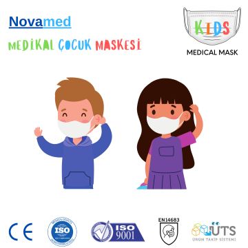Novamed Erkek/Kız Çocuk Medikal Yüz Maskesi 300 Adet