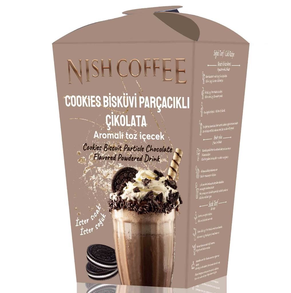 Nish Cookies Bisküvi Parçacıklı Çikolata Aromalı Toz İçecek 250 Gr