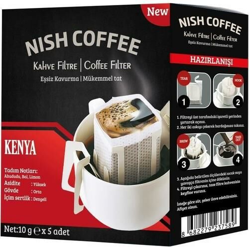 Nish Pratik Filtre Kahve  Kolombiya - Guatemala - Kenya 3lü