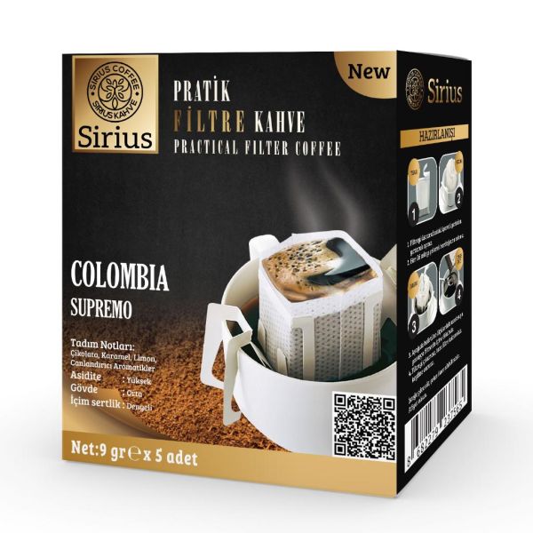 Sirius Premium Kolombiya - Guatemala - Kenya - Yüksek Kafein 4lü