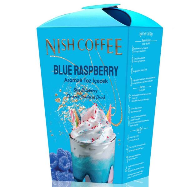 Nish Karamel Bisküvi Parçacıklı Çikolata, Blue Raspberry Aromalı Toz İçecek 2’li Set (2X250 Gr)