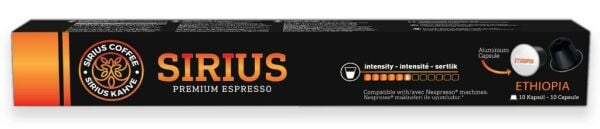 Sirius Nespresso Uyumlu Single Origin Kapsül Kahve 6 Ethiopia 3'lü Set (30 Kapsül)