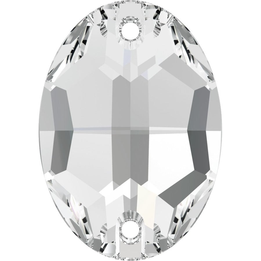 3210 10x7 Crystal (001) Foiled - Foyalı Oval Dikme Kristal Taş
