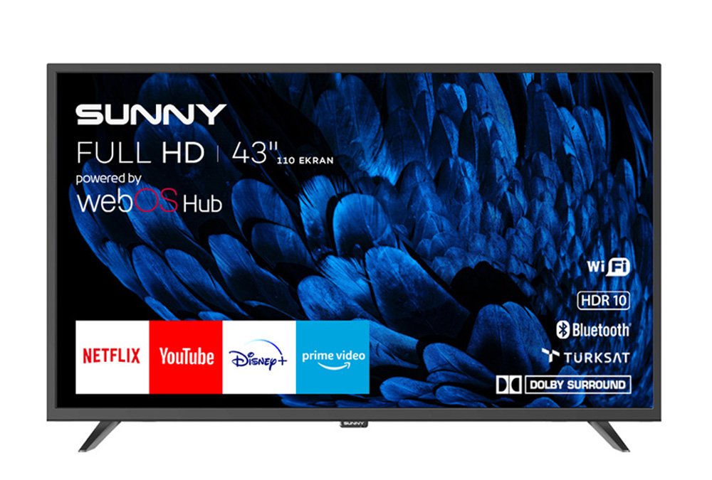 Sunny SN43DAL540 FULL HD 43'' 109 Ekran Uydu Alıcılı webOS Smart LED TV