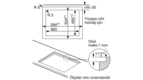 Bosch PPP6A2B20O Doğalgazlı Beyaz Cam Ankastre Ocak