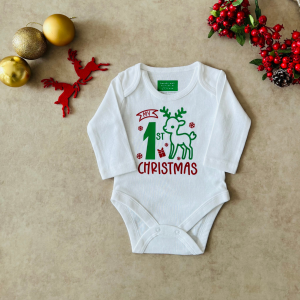 My 1st Christmas - Özel Tasarım Bebek Body/Zıbın Baby Bodysuit