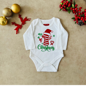 My 1st Christmas - Özel Tasarım Bebek Body/Zıbın Baby Bodysuit