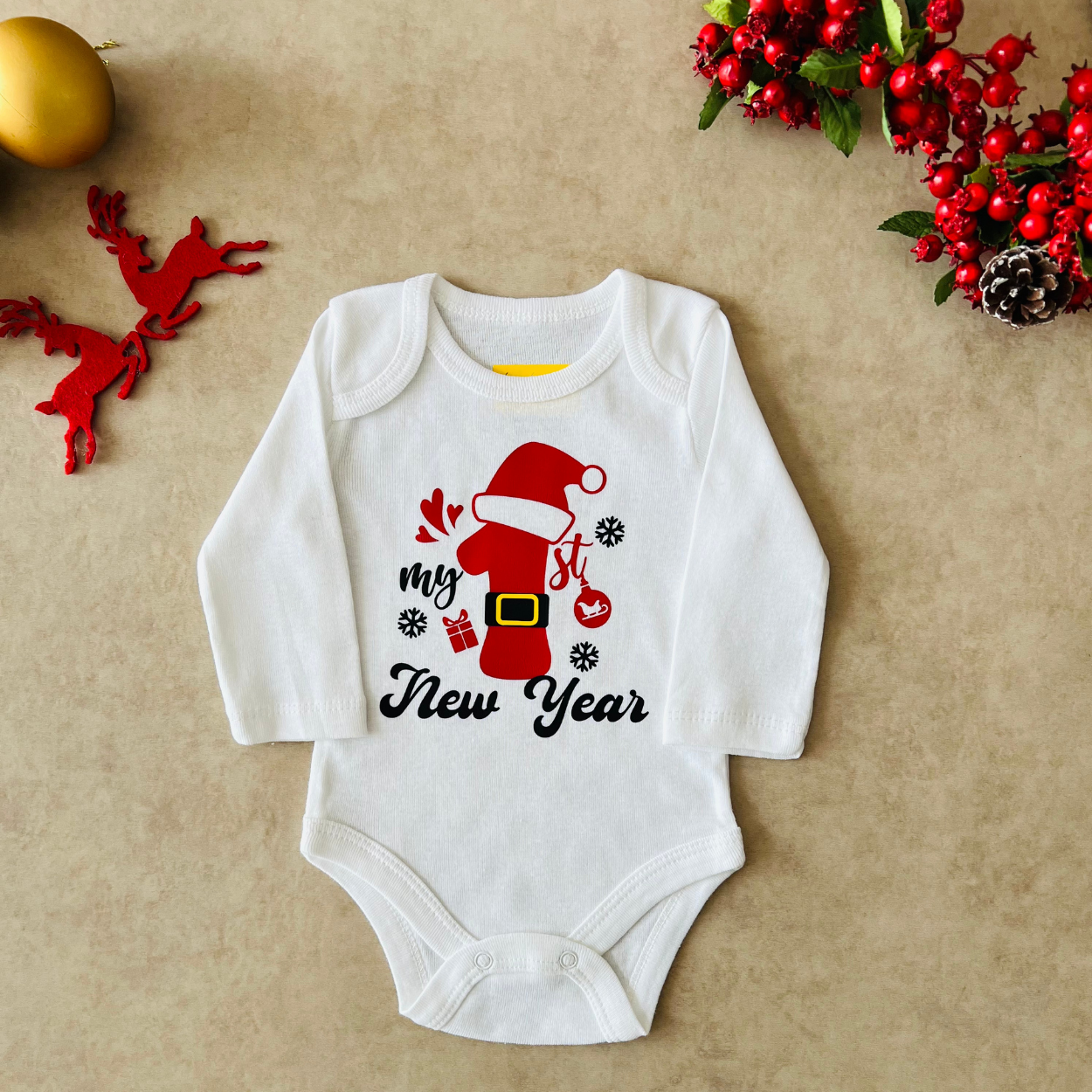 My 1st New Year - Özel Tasarım Bebek Body/Zıbın Baby Bodysuit