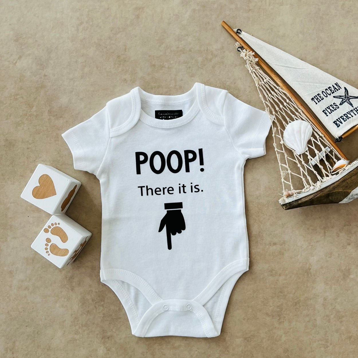 POOP! There It Is - Özel Tasarım Bebek Body/Zıbın Baby Bodysuit