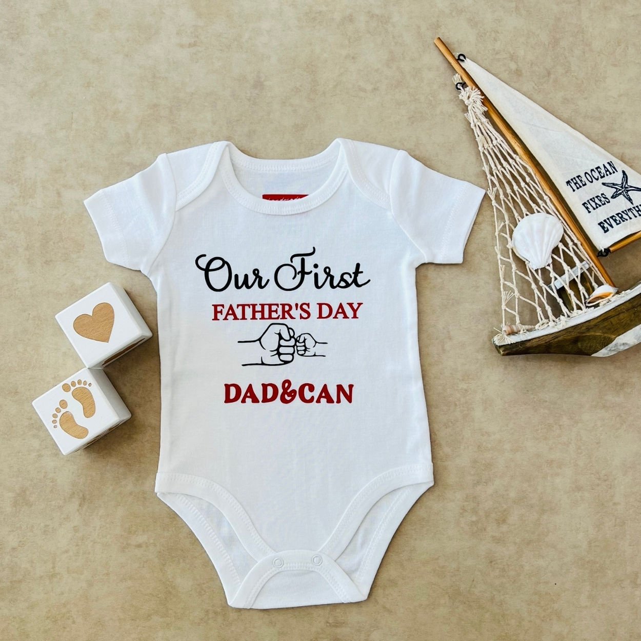 Our First Father's Day - Özel Tasarım Bebek Body/Zıbın Baby Bodysuit