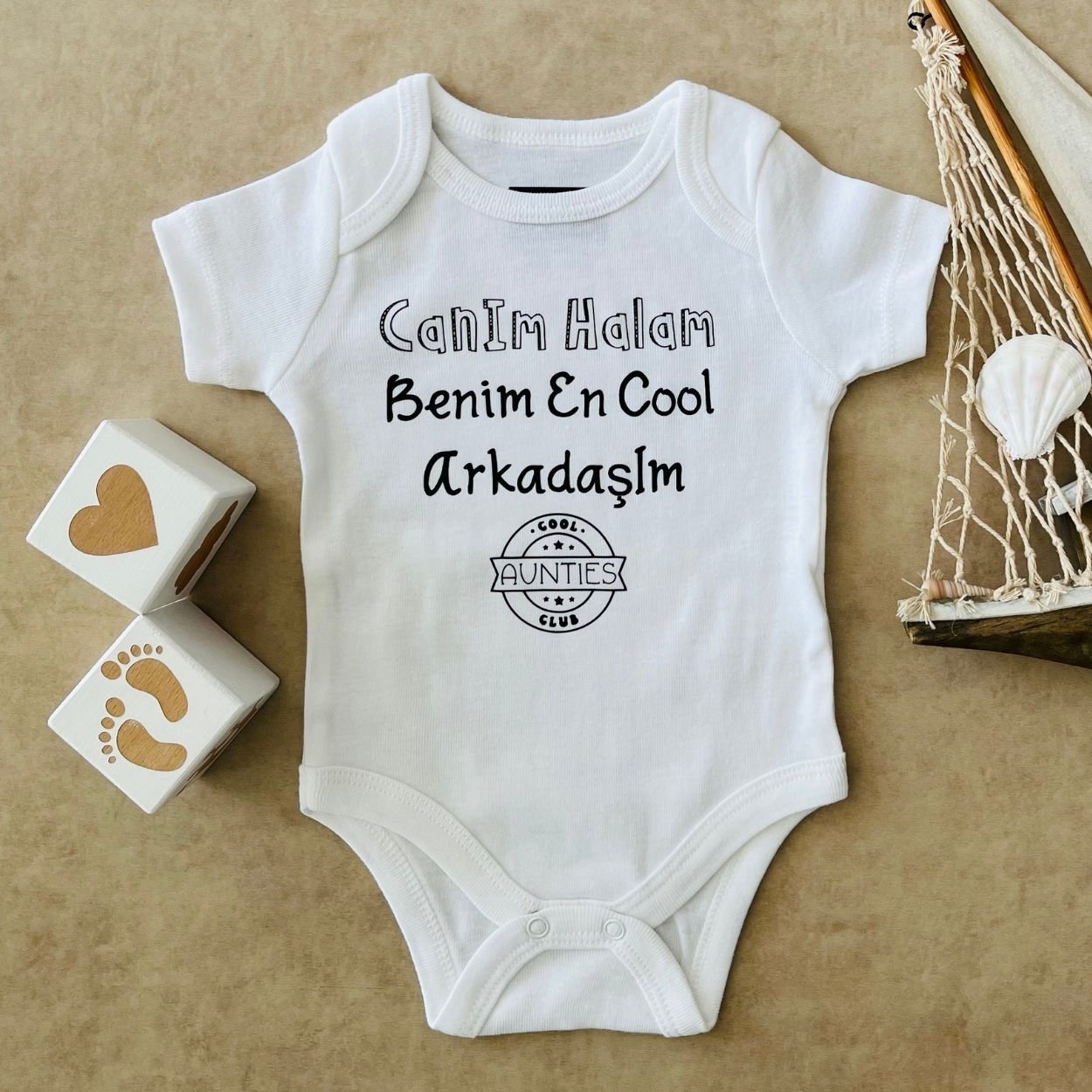 Canım Halam Benim En Cool Arkadaşım - Özel Tasarım Bebek Body/Zıbın Baby Bodysuit
