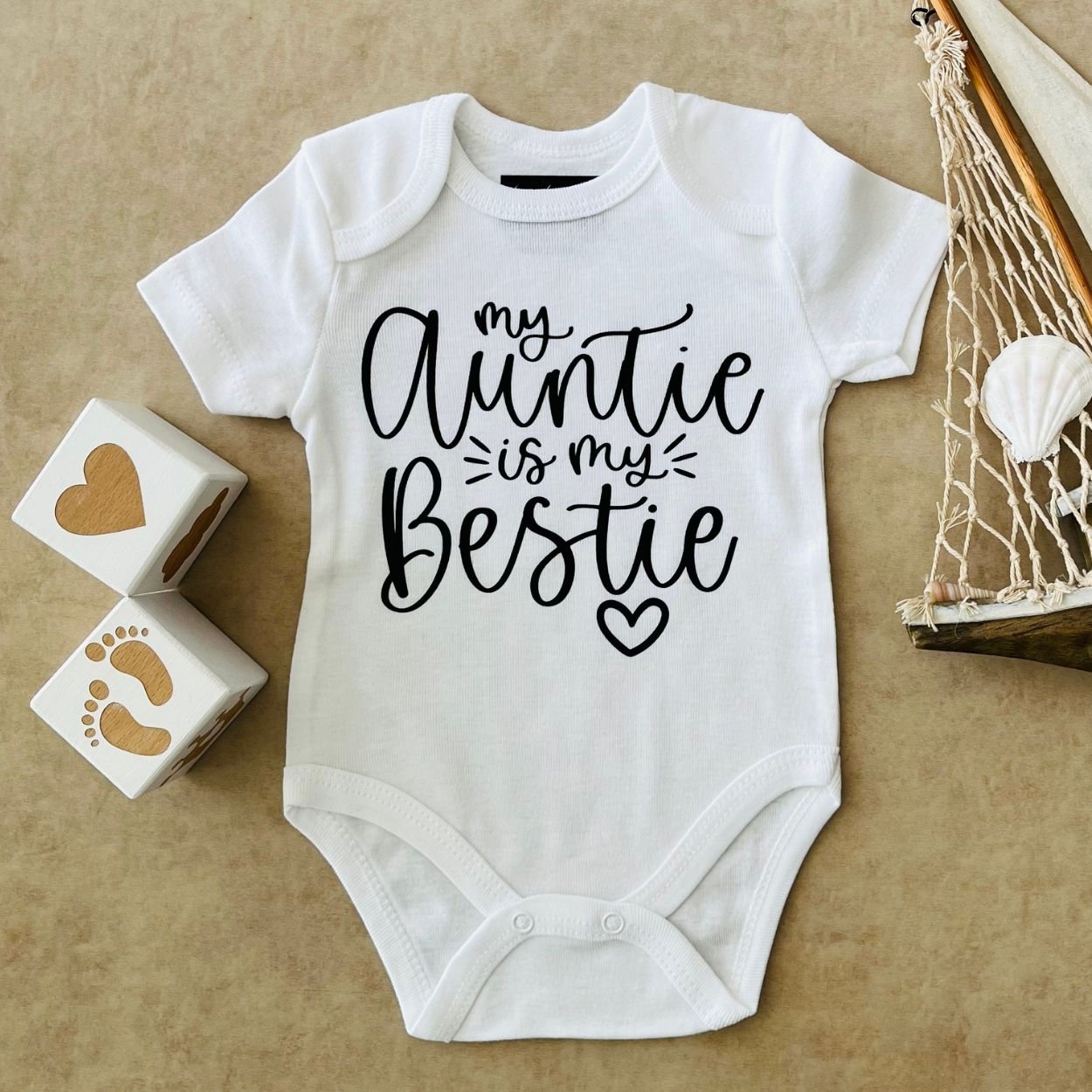 My Auntie Is My Bestie - Özel Tasarım Bebek Body/Zıbın Baby Bodysuit