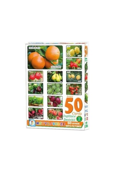 Gelişim Zeka Kartı 50 Meyve Sebze