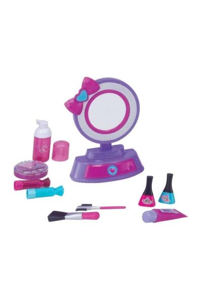 Evcilik Oyuncakları Pretty Pink Makyaj Aynalı Işıklı Oyuncak Çocuk Güzellik Seti
