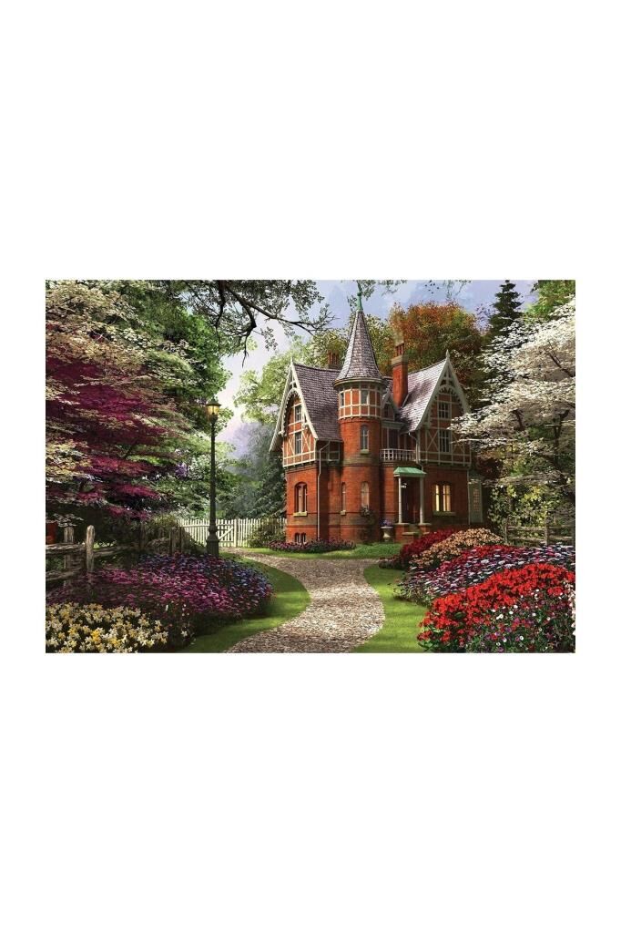 Puzzle Victorian Cottage In Bloom 96x68 Cm 2000 Parça