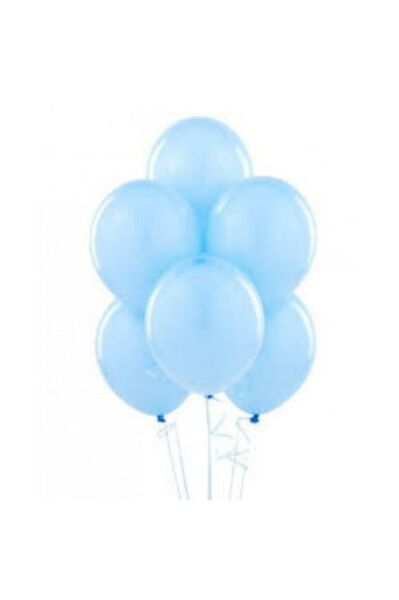 Balon Baskı Açık Mavi 100 Lü 12 Cm