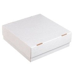 Cheesecake Beyaz Kapaklı Karton Kutu 30x30x10