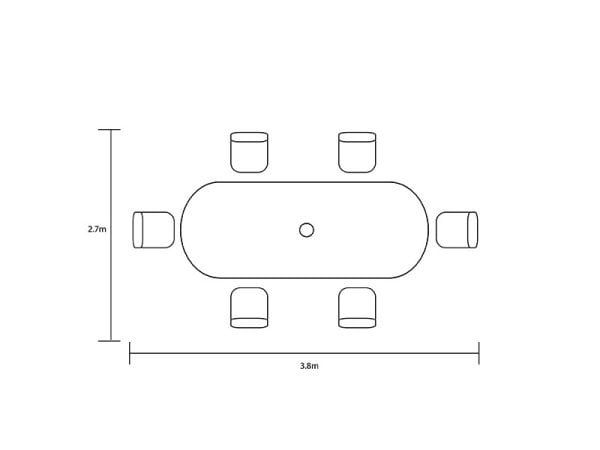 Best 6 Kişilik Oval Masa Takımı