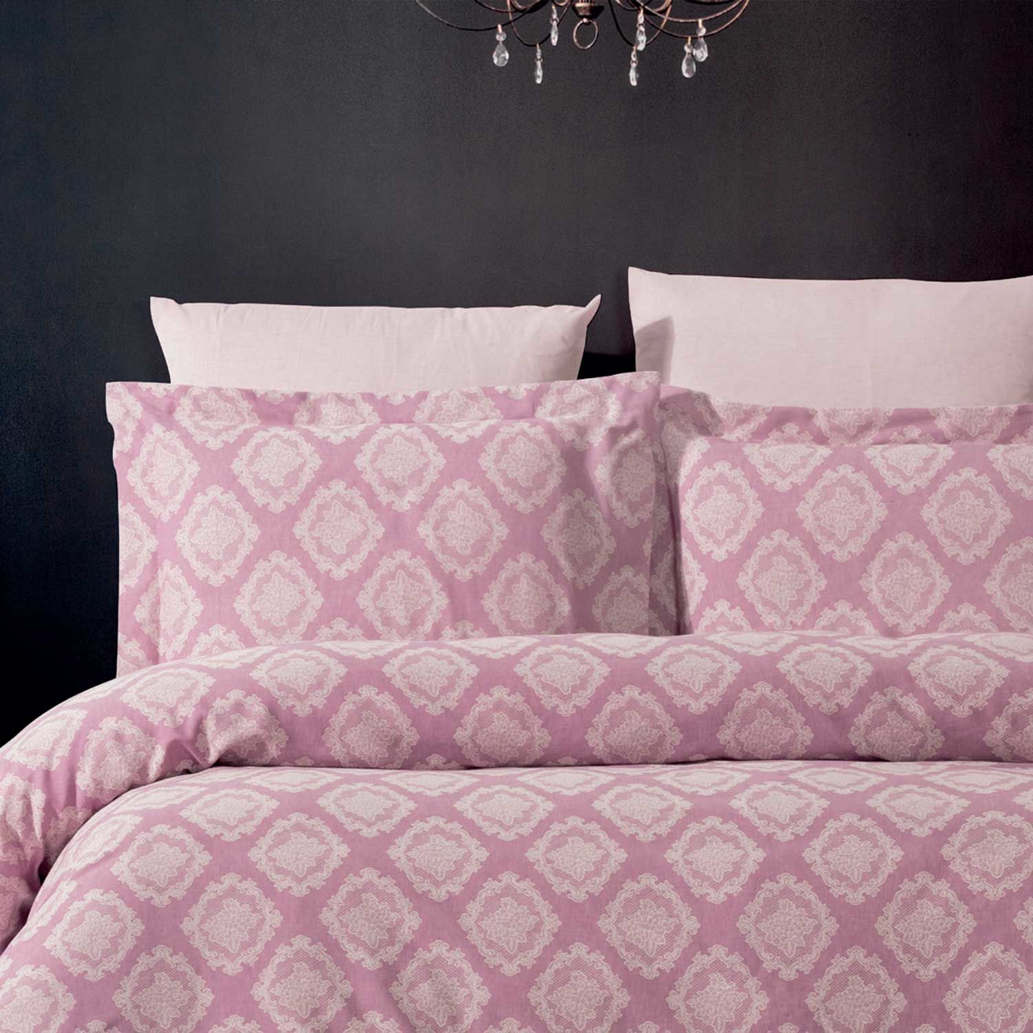 Maxstyle Lyocell Damask Mürdüm Çift Kişilik Nevresim Takımı