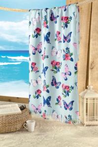 Maxstyle Kadife Plaj Havlusu Butterflies 70x160