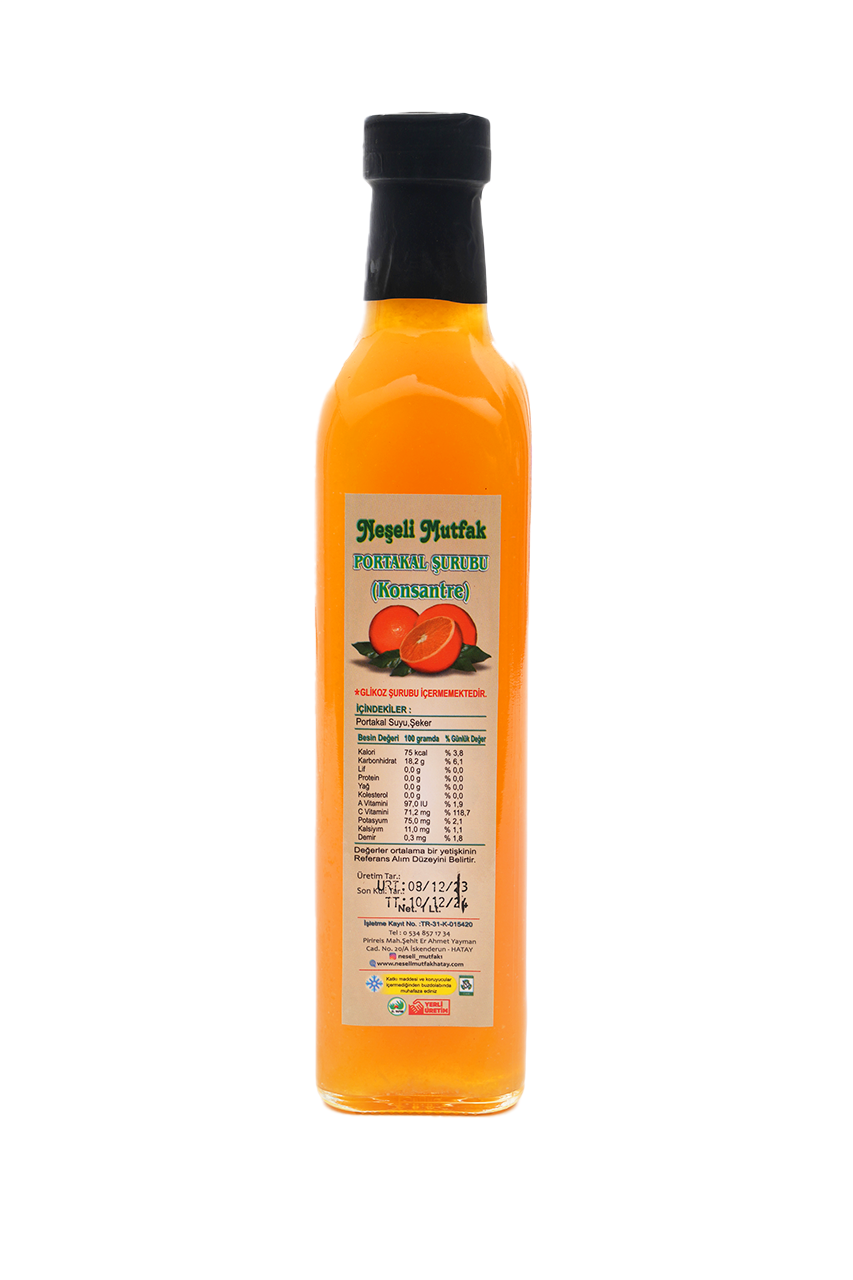 Portakal  şurubu(konsantre) 500 ml