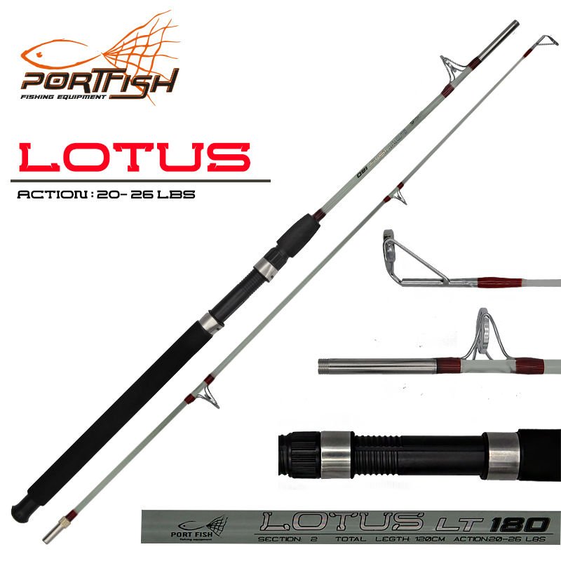 Portfish Lotus 120 cm Metal Halkalı Tekne Kamışı 20- 26 lbs