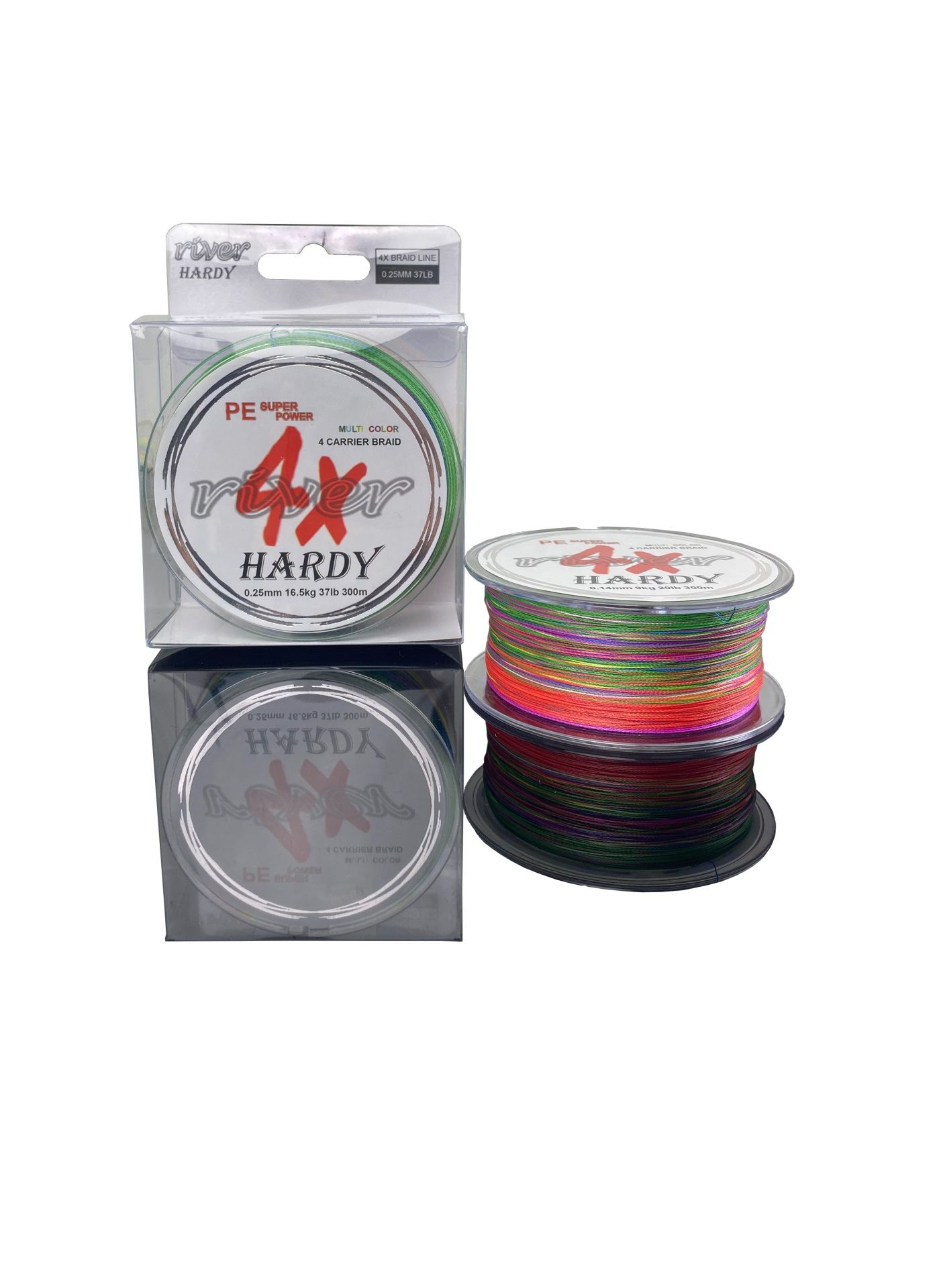 River Hardy 4x 300 mt Multi Color İp Misina