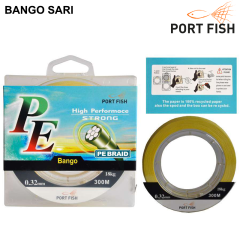 Portfish Bango 4 Kat İp Misina 300 mt Sarı