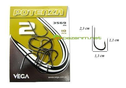 Vega 3569 BN Black Nikel İğne No:1