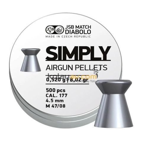 JSB SIMPLY 4.5 MM Pellet 500 Adet (8,02gr)