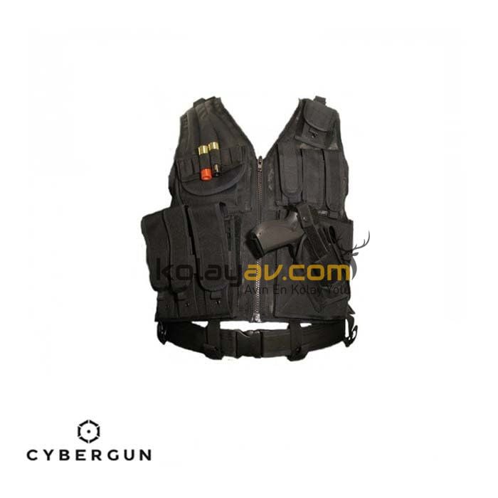 CYBERGUN Swiss Arms BT-4 Siyah Taktikal Yelek