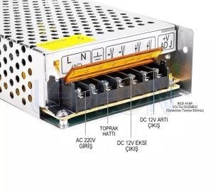 12V 20 Amper 240W Metal Kalın Kasa Adaptör