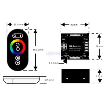 Touch Dokunmatik RGB Led Kontrol Cihazı 30A
