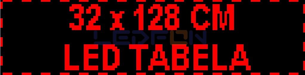 32x128 cm P10 Led Tabela