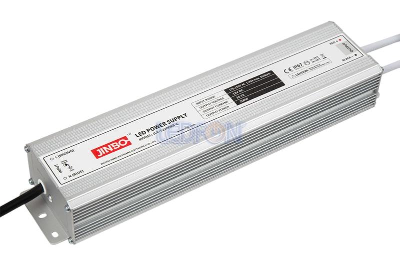 Jinbo 12V 16.6A 200W IP67 Dış Mekan Adaptör