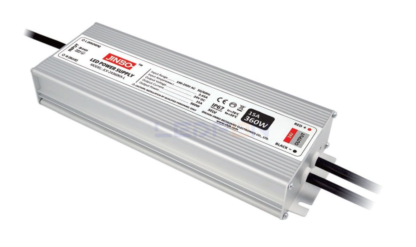 Jinbo 12V 30A 360W IP67 Dış Mekan Adaptör