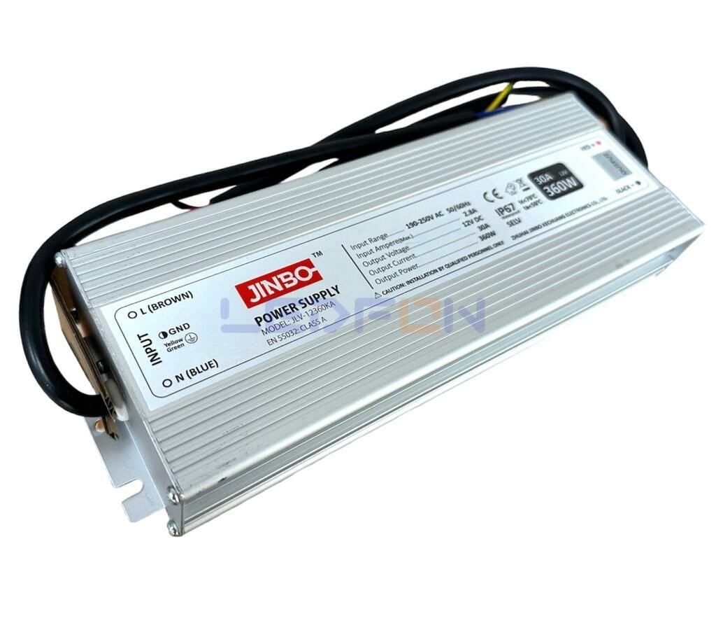 12V 30 Amper 360W IP67 Dış Mekan Adaptör