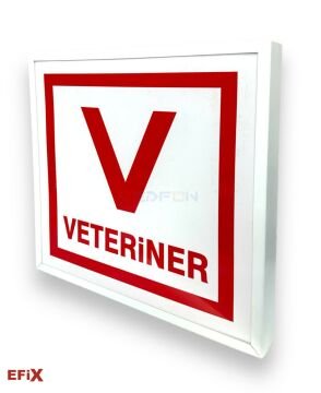 Veteriner V Logo Led Tabela