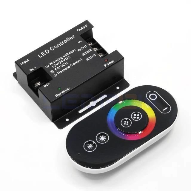 12V/24V Dokunmatik Touch Kumandalı RGB Led Kontrol Cihazı 18A