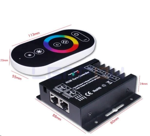 Müziğe Duyarlı Touch Dokunmatik RGB Led Kontrol Cihazı 30A