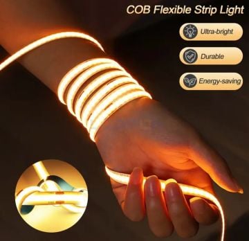 24V 10W 480 Led IP20 3000K Cob Şerit Led