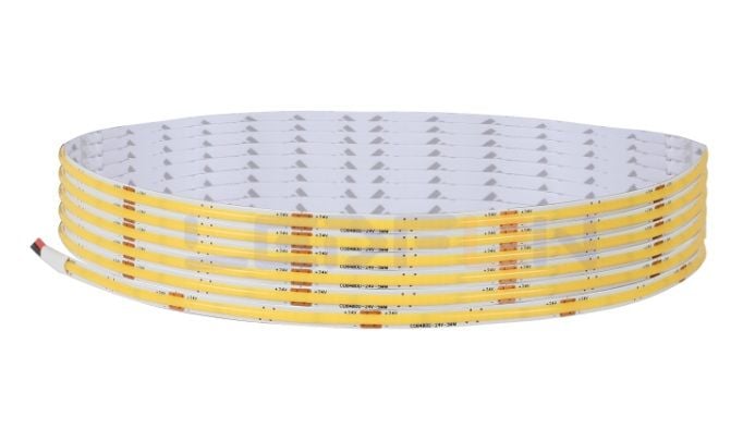24V 6W 480 Led 5mm İç Mekan 3000K Günışığı Cob Şerit Led