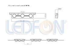 12V 1.2W Samsung 10000K Beyaz Modül Led