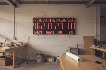 Led Geri Sayım Zaman Sayacı Tabelası